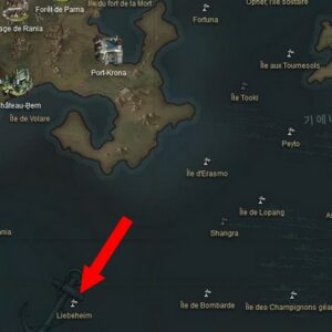 Emplacement de Liebeheim dans lost Ark