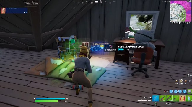 emplacement fusil à pompe lourd dans Fortnite chapitre 3 saison 1