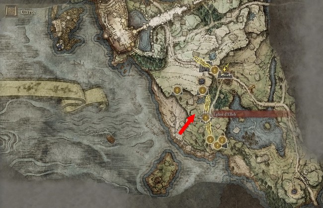 Emplacement de Renna dans Elden Ring