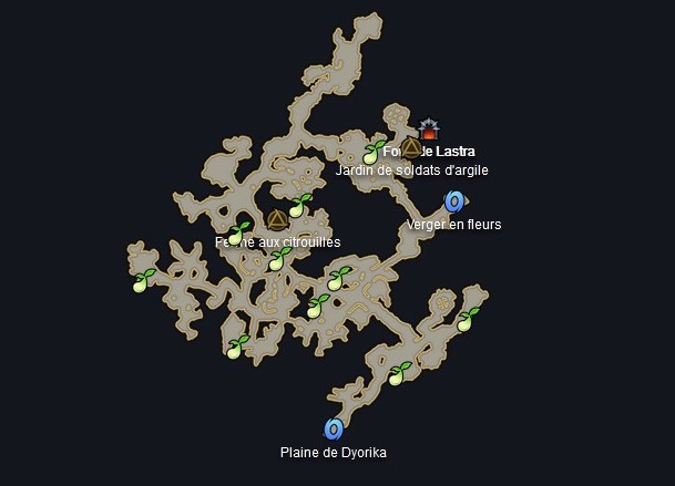 Emplacements Graines de Mokoko de la Colline aux Mille feux dans Lost Ark