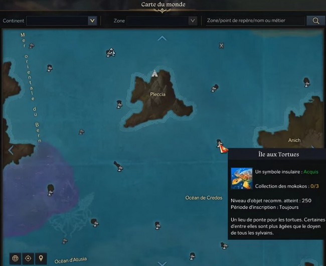 l'île aux Tortues Lost Ark