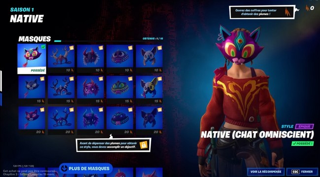masques de Native Fortnite