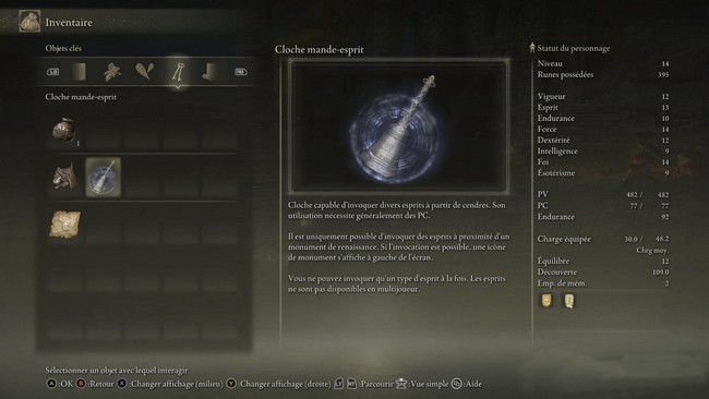 utiliser la Cloche Mande-Esprits dans Elden Ring