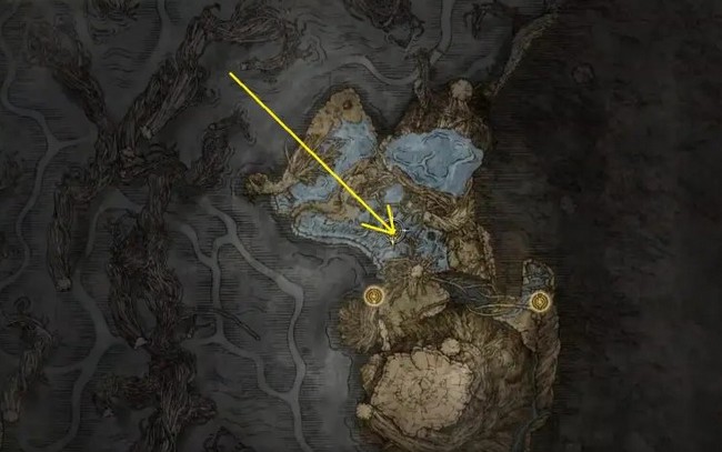 Emplacement exacte de la Carte Profondeurs de Fonderacine dans Elden Ring