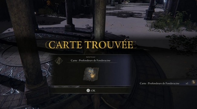 La Carte Profondeurs de Fonderacine Elden Ring