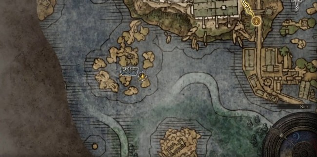 Emplacement Hachette auréolée de glace Elden Ring