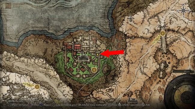 Emplacement Tableau Chant du champion dans Elden Ring