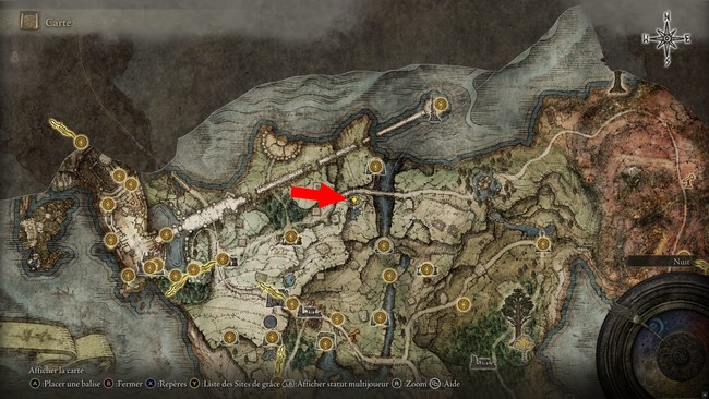 Emplacement Alexander en Nécrolimbe Elden Ring