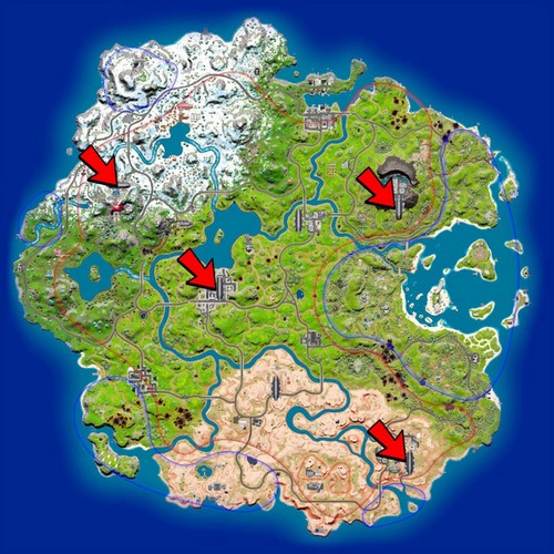 Emplacement des canons de siège dans Fortnite
