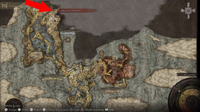 Emplacement grand ascenseur de Dectus Elden Ring-1