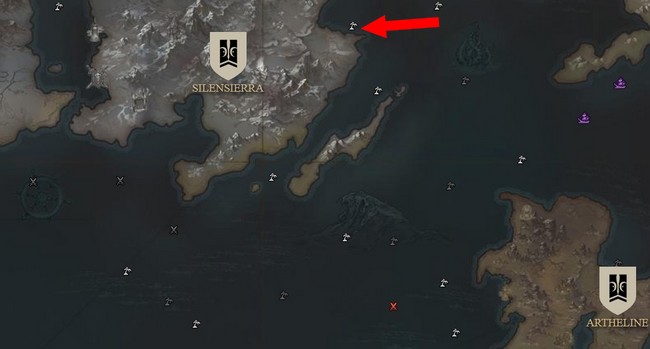 Emplacement de l'Île du Labyrinthe de glace dans Lost Ark