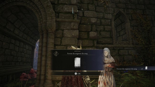 Acceptez pour obtenir la Faveur du seigneur du sang.
