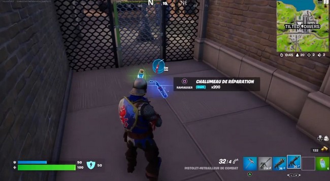 Fortnite utiliser le chalumeau de réparation pour réparer un véhicule