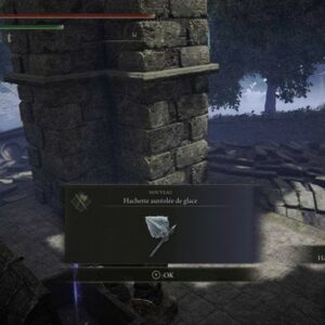 Hachette auréolée de glace