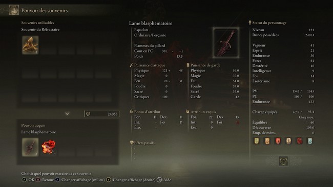 La lame blasphématoire elden ring