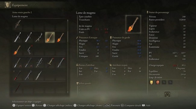 Lame De Magma Elden Ring