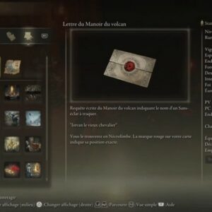 Lettre du Manoir du Volcan Elden Ring