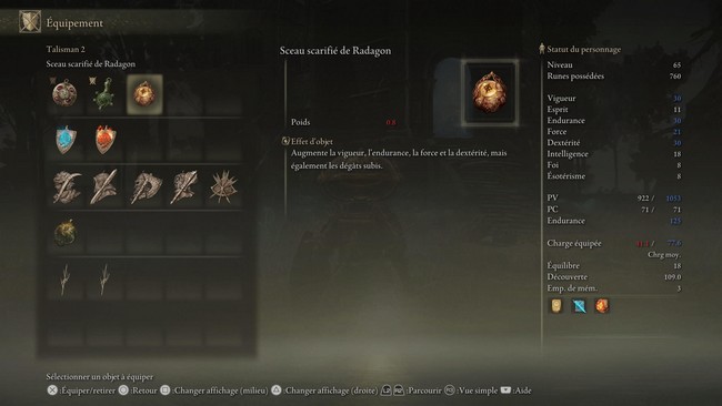 Sceau scarifié de Radagon Elden Ring