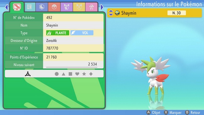 Shaymin forme Céleste