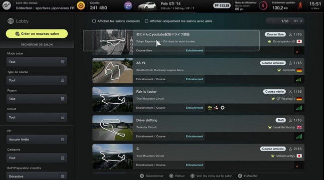 débloquer mode lobby dans Gran Turismo 7-1