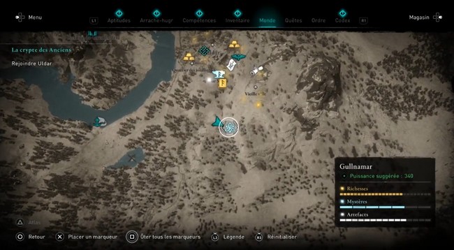 emplacement Cadeau d'Hyrrokin Mystère Gullnamar - L’aube du Ragnarok Assassin’s Creed Valhalla