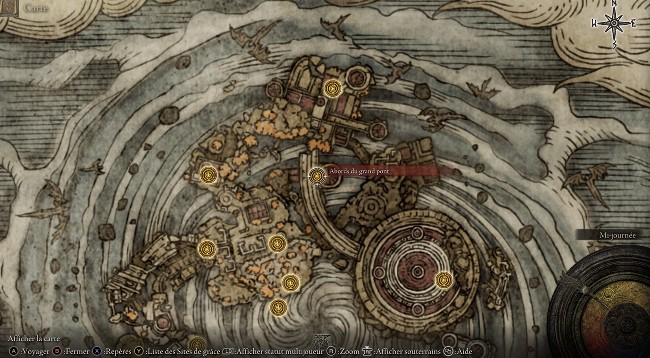 site de grâce abords du grand pont Elden Ring