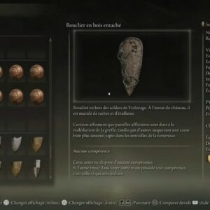 Bouclier en bois entaché elden ring