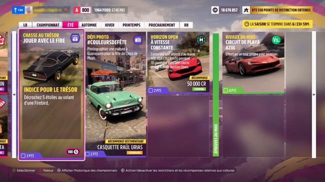 CHASSE AU TRÉSOR - JOUER AVEC LE FIRE - FORZA HORIZON 5