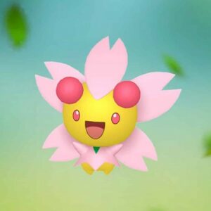 Ceriflor ensoleillé Shiny dans l’Heure de Pokémon Vedette de Pokémon GO Avril 2022