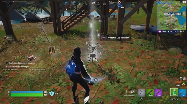 Détruire des structures au-dessus d'un récepteur de données, puis obtenir ses données