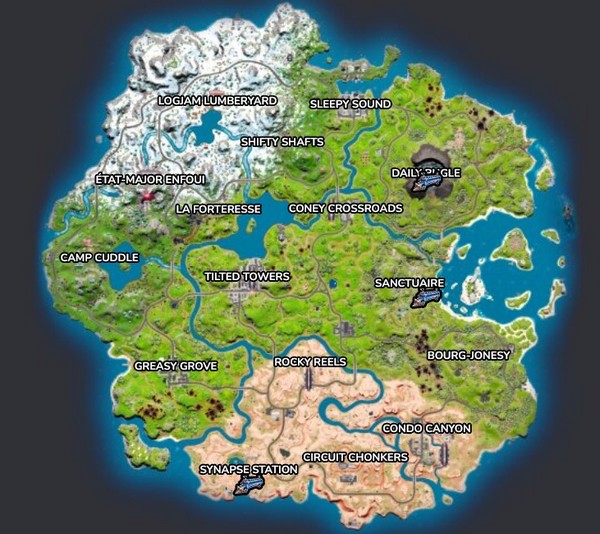 Emplacements des bus de combat fortnite