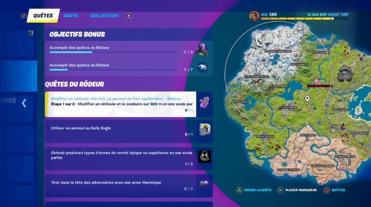 Modifier un véhicule et le conduire sur 500 m en une seule partie