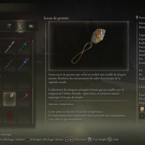 Sceau de granite elden Ring