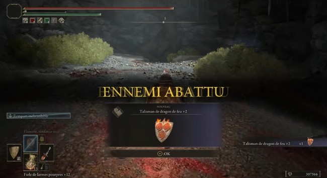 Talisman de dragon de feu +2 Elden Ring