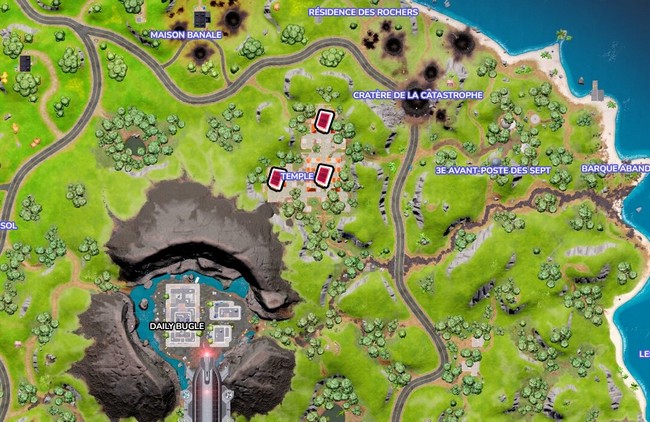 Toutes les emplacements des Omnipuces au Temple dans Fortnite
