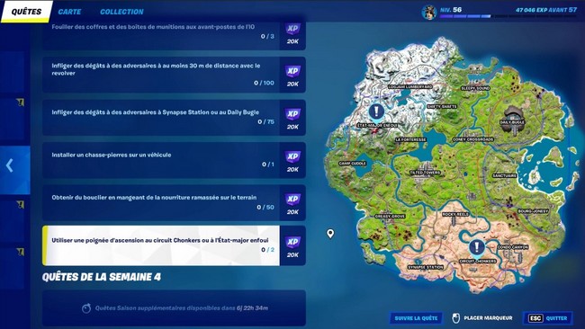 Utiliser une poignée d'ascension au Circuit Chonkers ou à l'Etat major