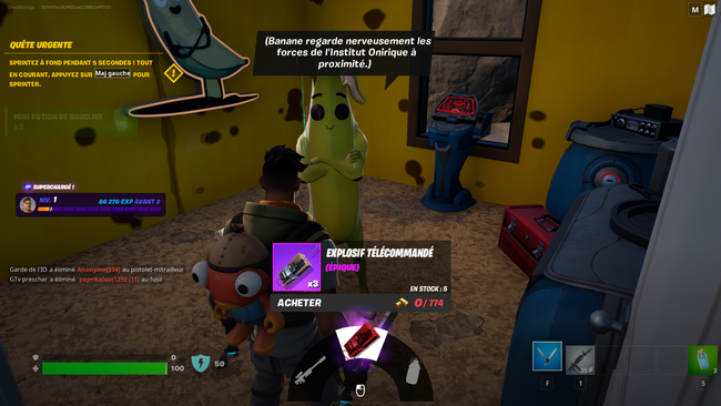banane vendeur explosif telecommandé fortnite