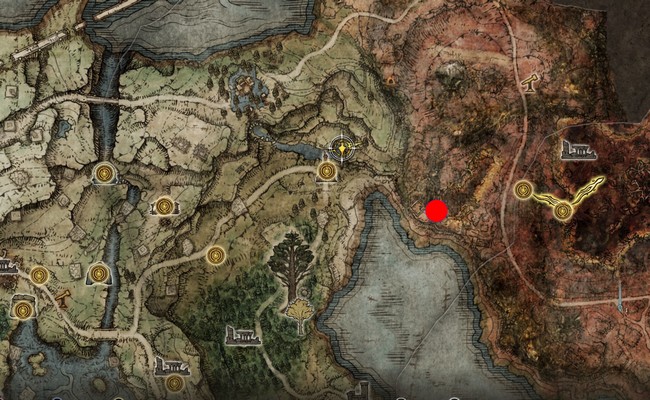 emplacement Flamme renforce-moi dans Elden Ring