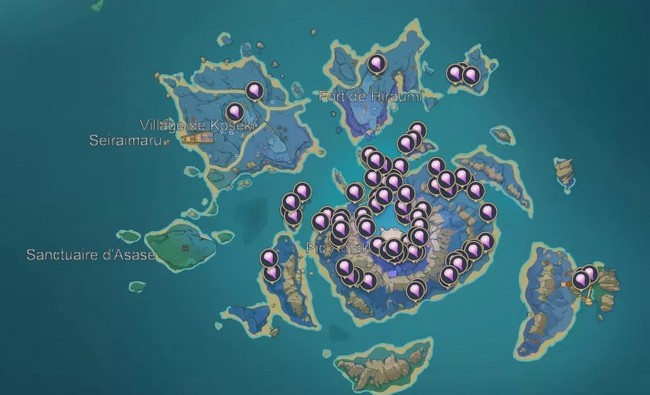 emplacement Fruit de Tenkumo genshin impact