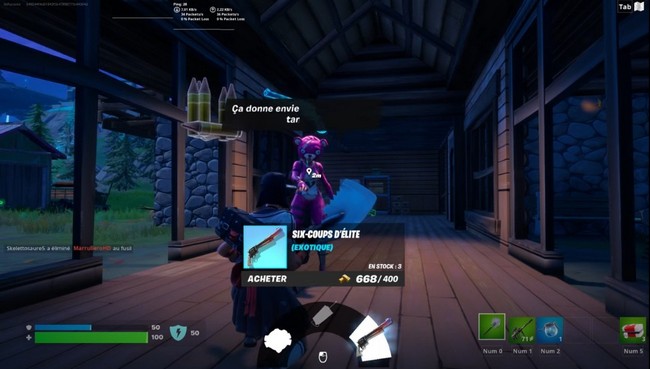 emplacement Six-coups d'élite-armes exotique