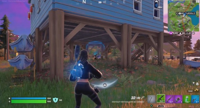 emplacement du récepteurs de données Camp guddle Fortnite