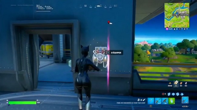 emplacement réacteur dorsal dans Fortnite