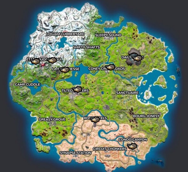 emplacements char d'assaut fortnite