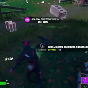 infliger des dégât a des adversaire avec un fusil a pompe dans les 5s après avoir sprinté Fortnite