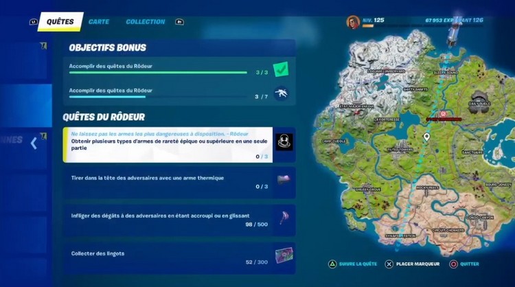 obtenir plusieurs types d’armes de rareté épique ou supérieure en une seule partie