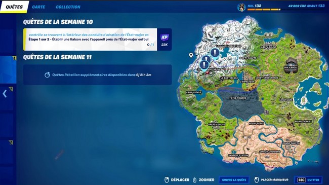 Couper le courant sur les panneaux de contrôle à l'intérieur de l'Etat Major enfoui