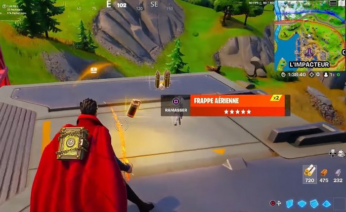 Demander une frappe aérienne à l'Impacteur ou à la Forteresse