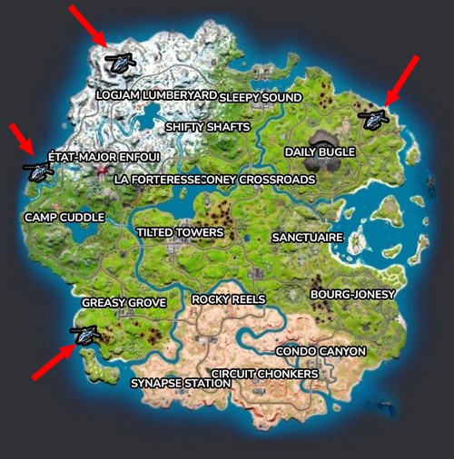 Emplacement Choppa dans Fortnite saison 2 chapitre 3