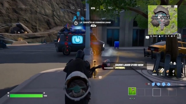 Emplacement Sabre laser Fortnite