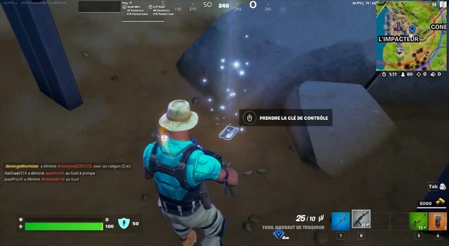 Emplacement de la Clé de contrôle de l'arme de l'apocalypse de l'Impacteur